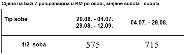 Cjenik Pansion Herceg